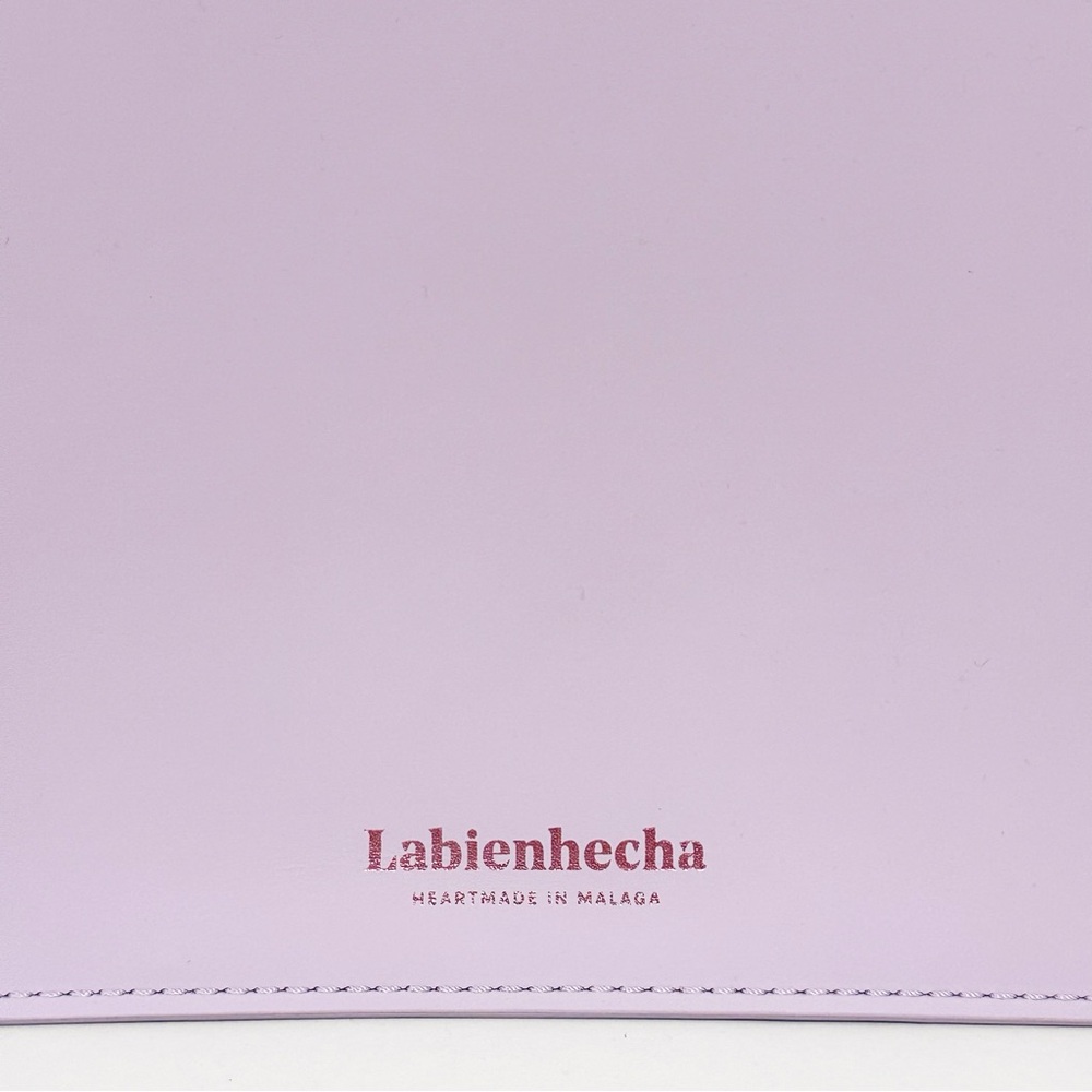 Labienhecha Lavender Leather Structured Minimalist Shoulder Bag Handbag Purse - Picture 8 of 10